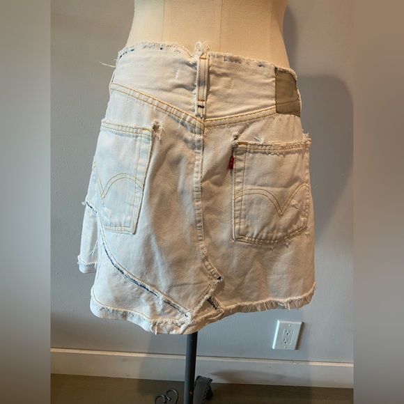 RARE designer reclaimed cotton denim skirt - Picture 2 of 7
